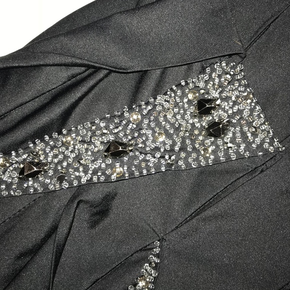 Black with sequins strapless mini dress Size Med. - Picture 4 of 4